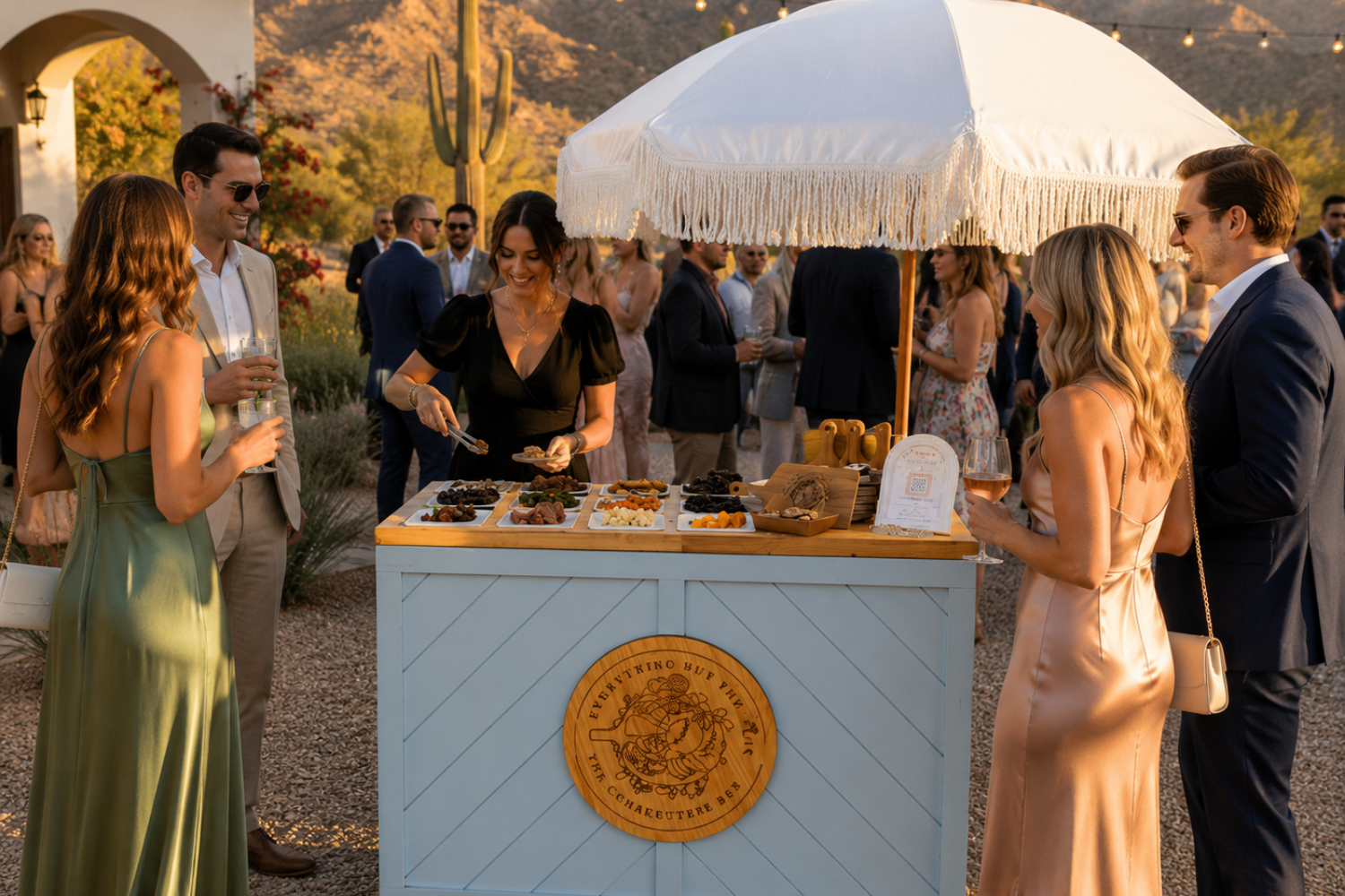charcuterie mobile cart in AZ outdoor